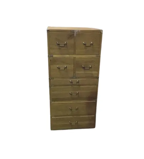 BF 7086 - Cabinet - Tiered Drawer Wooden with Silver Handles