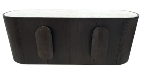 BF 0033 - Buffet - Apollo Marble Top Espresso Oak Timber 