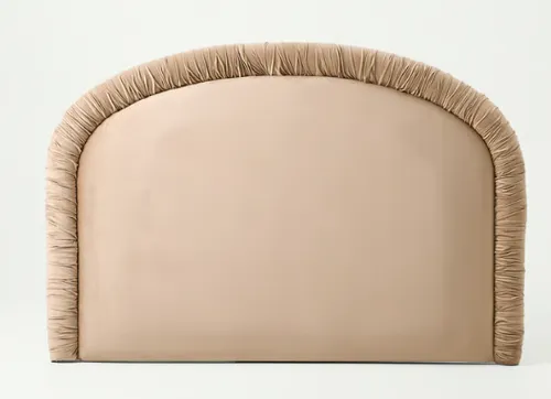 BH 0023 - Bedhead - Double - Vienna Mushroom Velvet Ruched Border