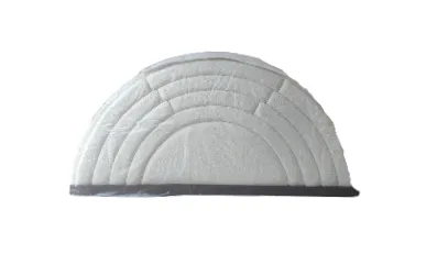 BH 0076 - Super King Bedhead - White Boucle Arches