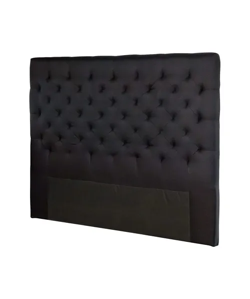 BH 4422 - Queen Bedhead - Charcoal with Tufted Buttons in Diamond Pattern