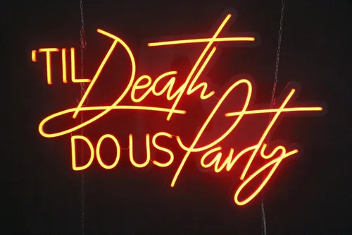 Til Death do us Party Neon