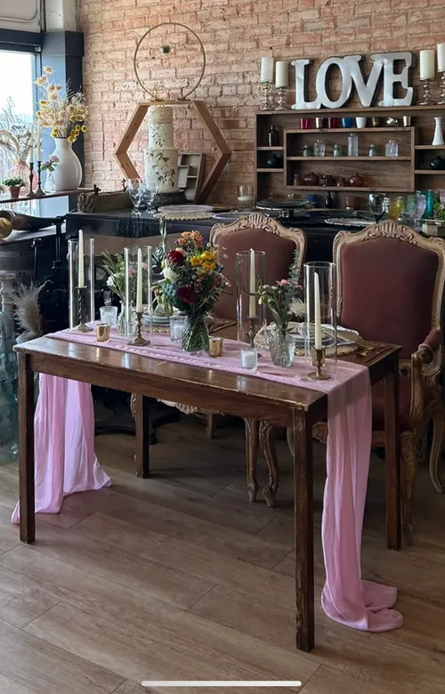 4ft Wooden Farmhouse Table