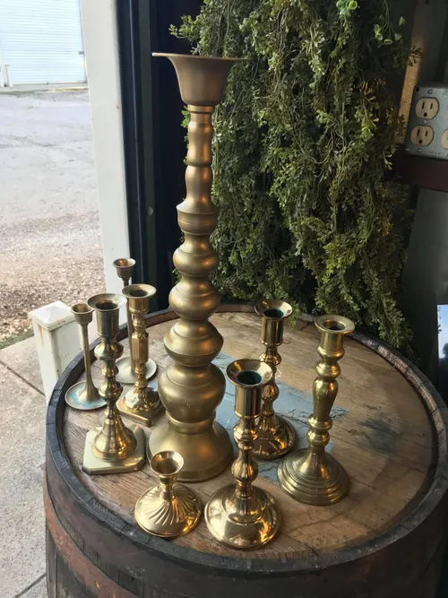 Brass Candlestick Lot