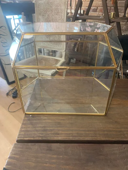 Geometric Gold Trim Card Box