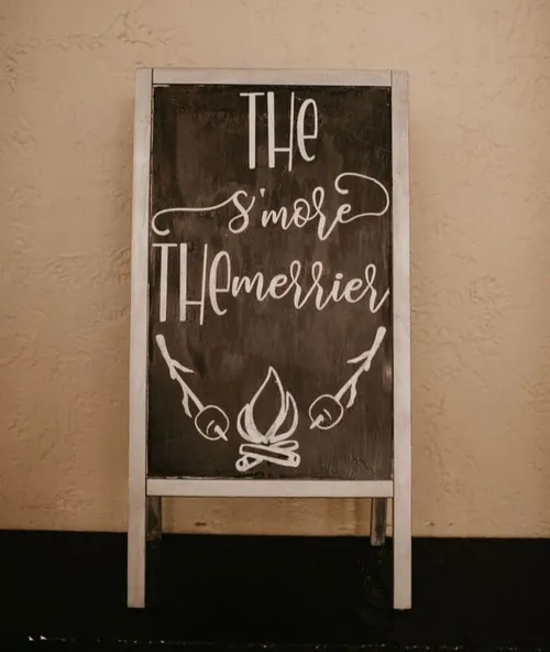Silver Glitter A-frame Chalkboard
