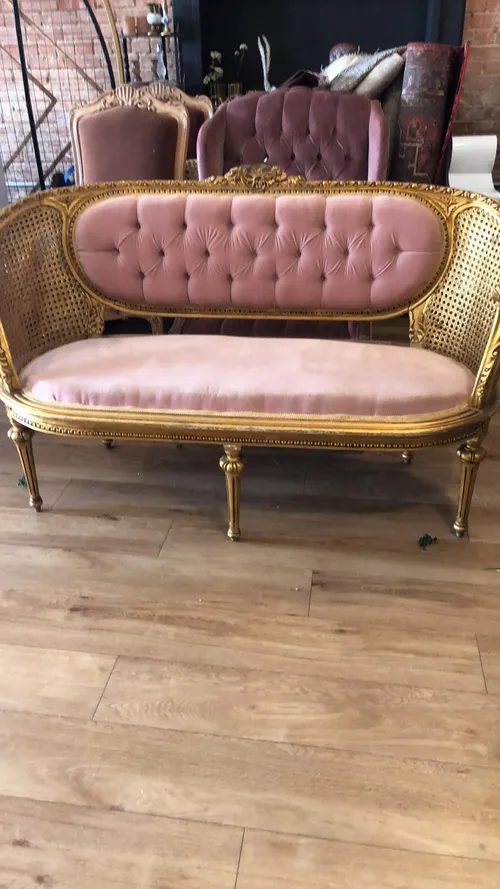 Pink and Gold Settee