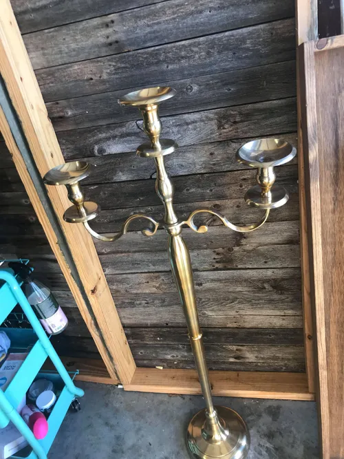 Tall Brass Candelebra