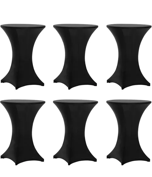 Black Spandex Cocktail Table Cover