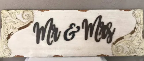 Ornate Mr. & Mrs. Sign