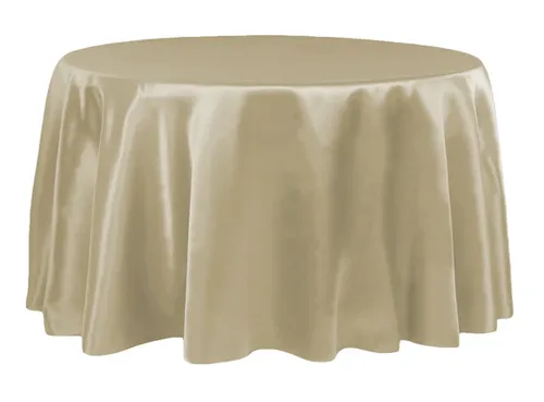 Taupe Satin Tablecloth