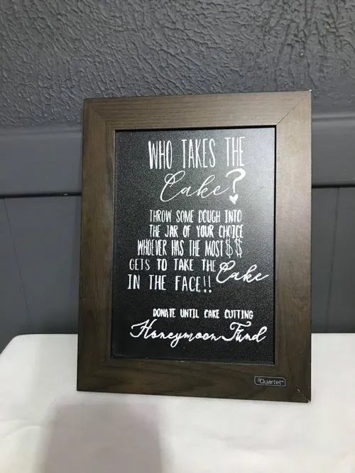 Who takes the Cake Sign