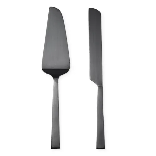 Black Stainless Steel Cake Server Set