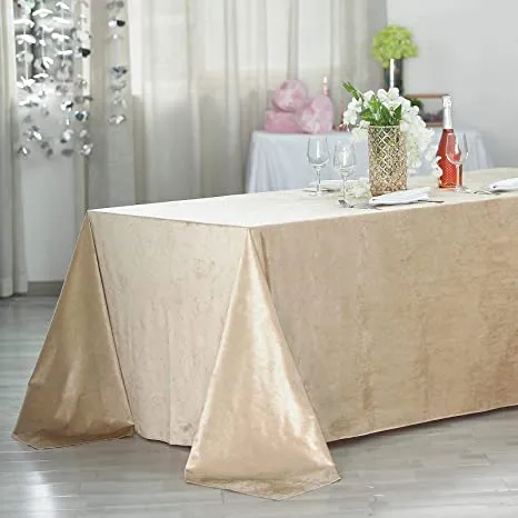 Champagne Velvet Tablecloth
