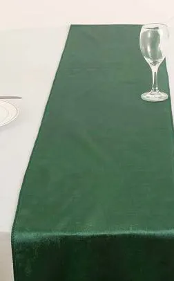 Green Velvet Table Runner
