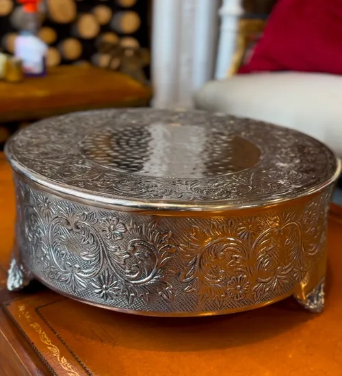 Ornate Silver Cake Stand