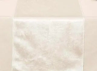Ivory Velvet Table Runner
