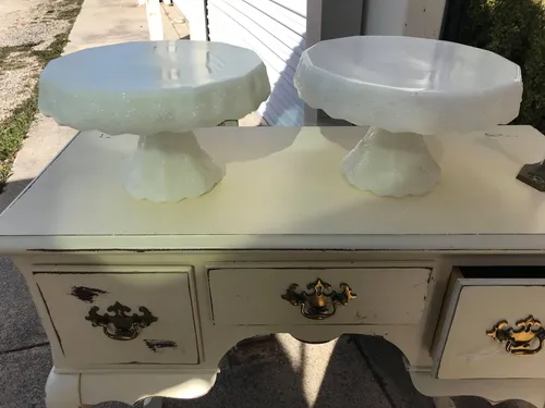 Milk Glass Cake Plate