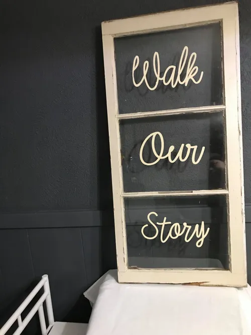 Vintage Window Panel Sign