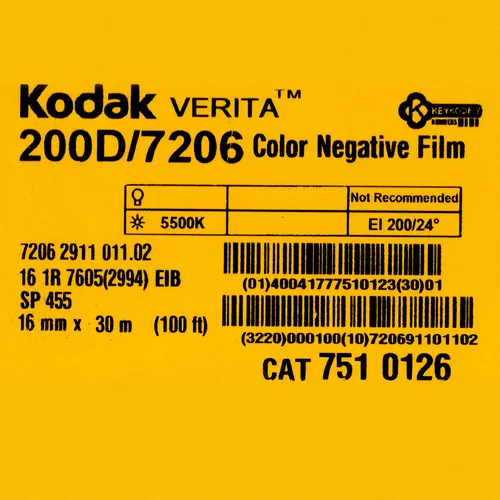 100' Kodak VERITA 200D - 16mm Film