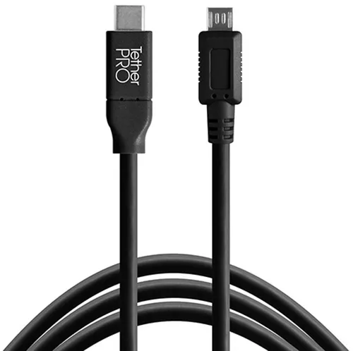 Tether Tools TetherPro USB Type-C Male to USB Type-C Male Cable (15', Black)