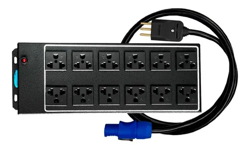 Régua 12 Tomadas Padrão Universal Powercon Metal' 4000 W
