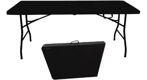 Mesa dobrável (Preta) 1,80m