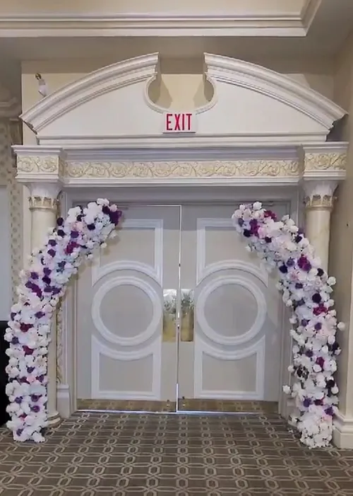 Half-Arch Floral Entrance Decor