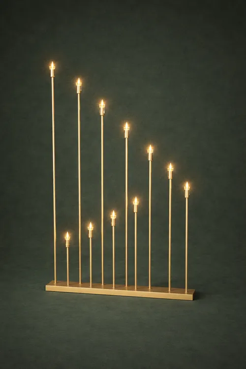 Gold Linear Candelabra Stand