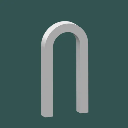 White 3D U-Shaped Arch Frame  - 8 FT