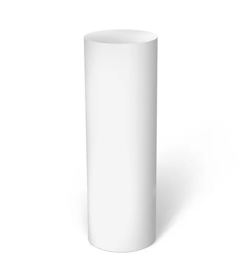 White Cylinder Plinth - Tall