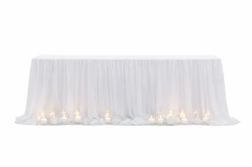 Elegant Draped Table Skirt