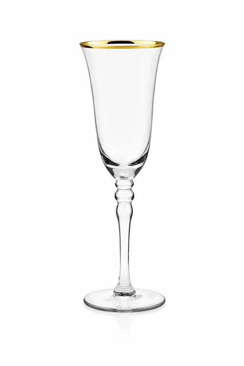 Crystal Gold Rimmed Champagne Glass