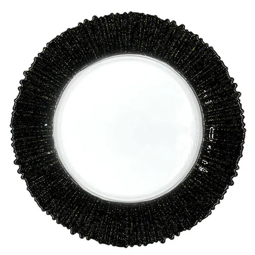 Glass Black Charger Plate