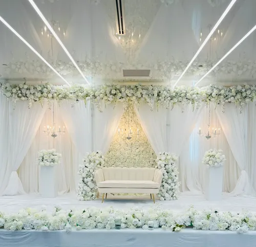 Flower Wall Triple Arch Set