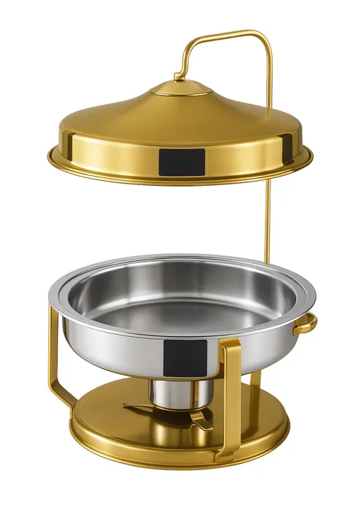 Gold Round Chafing Dish - 4.5L