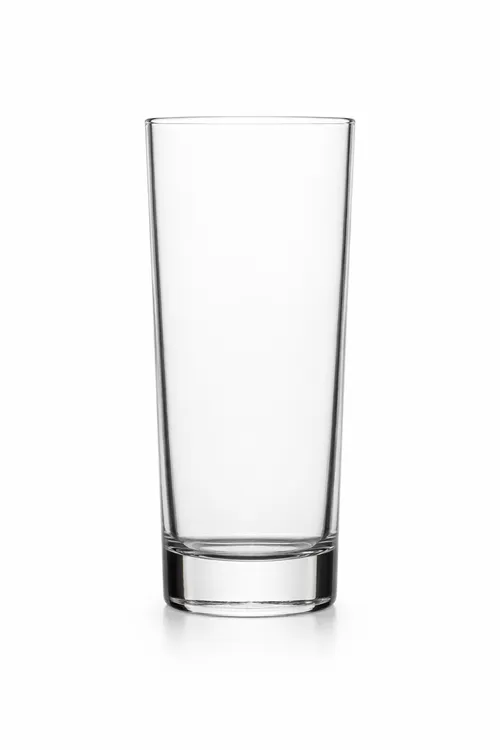 Clear highball glass