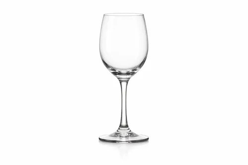 Clear red wine glass