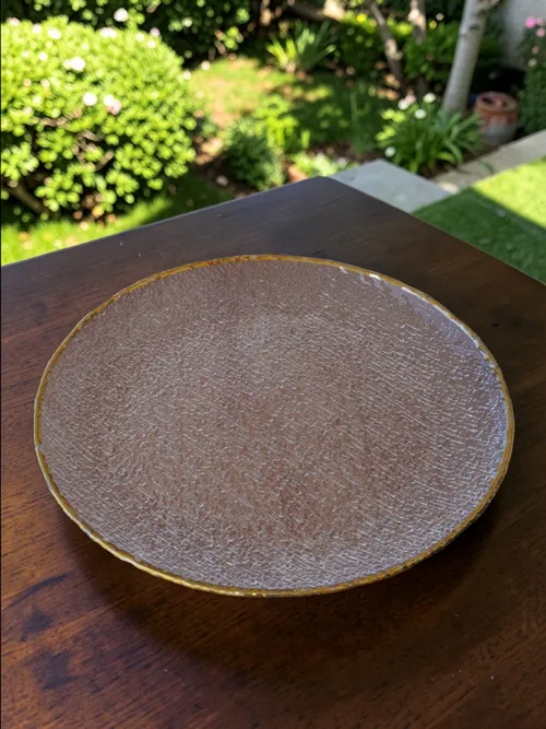 Porta plato de vidrio