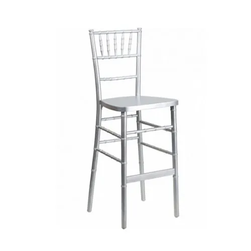 Sillas Coctelera Tiffany Plateadas Altas