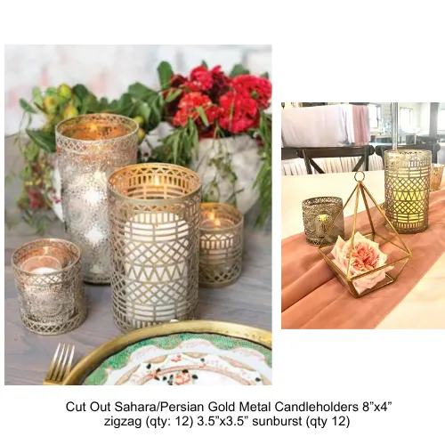 Cut-Out Sahara/Persian Candleholders (set of 2)