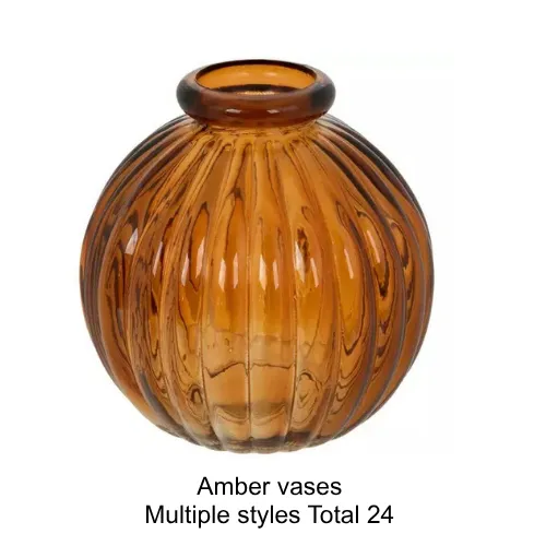 Amber Vases (assorted styles)
