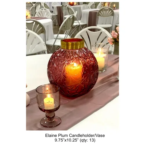 Elaine Plum Candleholder/Vase