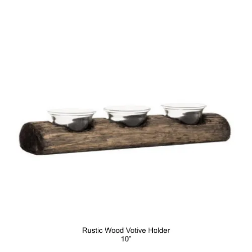 Rustic Wood Votive Holder