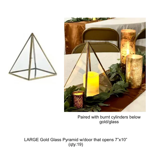 Large Gold Glass Pyramid (door opens)