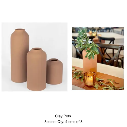 Clay Pots (set of 3)