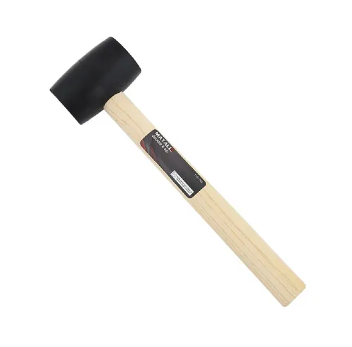 RUBBER MALLET WITH WOOD HANDLE
