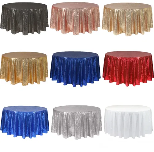 TABLE COVERS ROUND SEQUIN