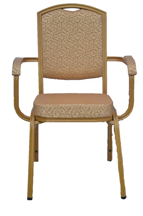 CHAIRS BANQUET W/ARM GOLD CUSION