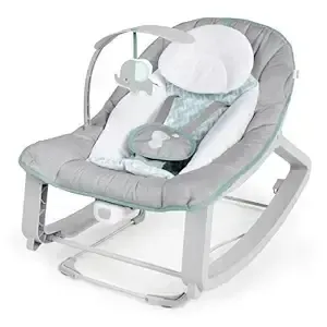 3-in-1 Grow with Me Vibrating Baby Bouncer, Seat & Infant to Toddler Rocker, Vibrations & -Toy Bar, 0-30 Months Up to 40 lbs
